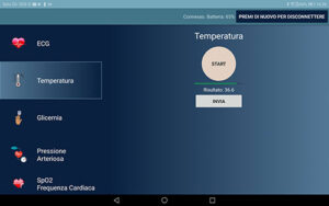 Health Monitor schermata Temperatura corporea